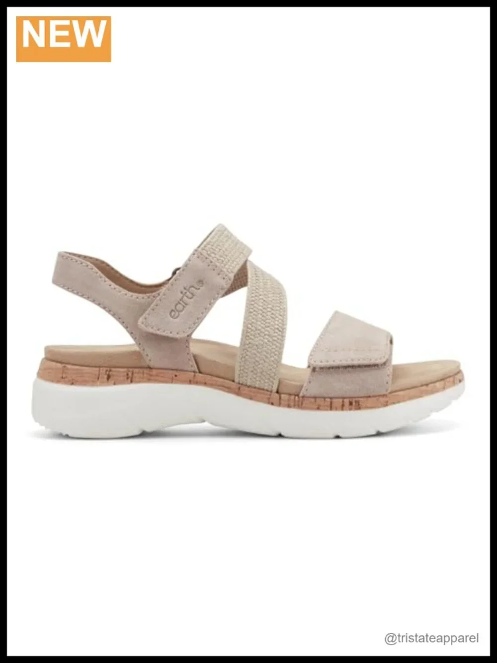 Earth Reston Suede Platform Sandals Open Toe Ankle Strap Casual